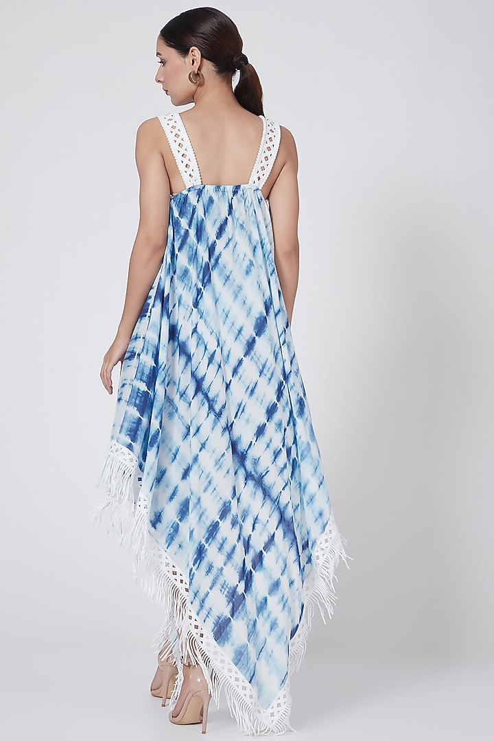 White Printed Handkerchief Summer Dress by First Resort by Ramola Bachchan at Pernia's Pop Up Shop