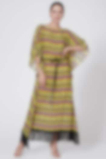 Yellow Geometric Printed Dress by First Resort by Ramola Bachchan