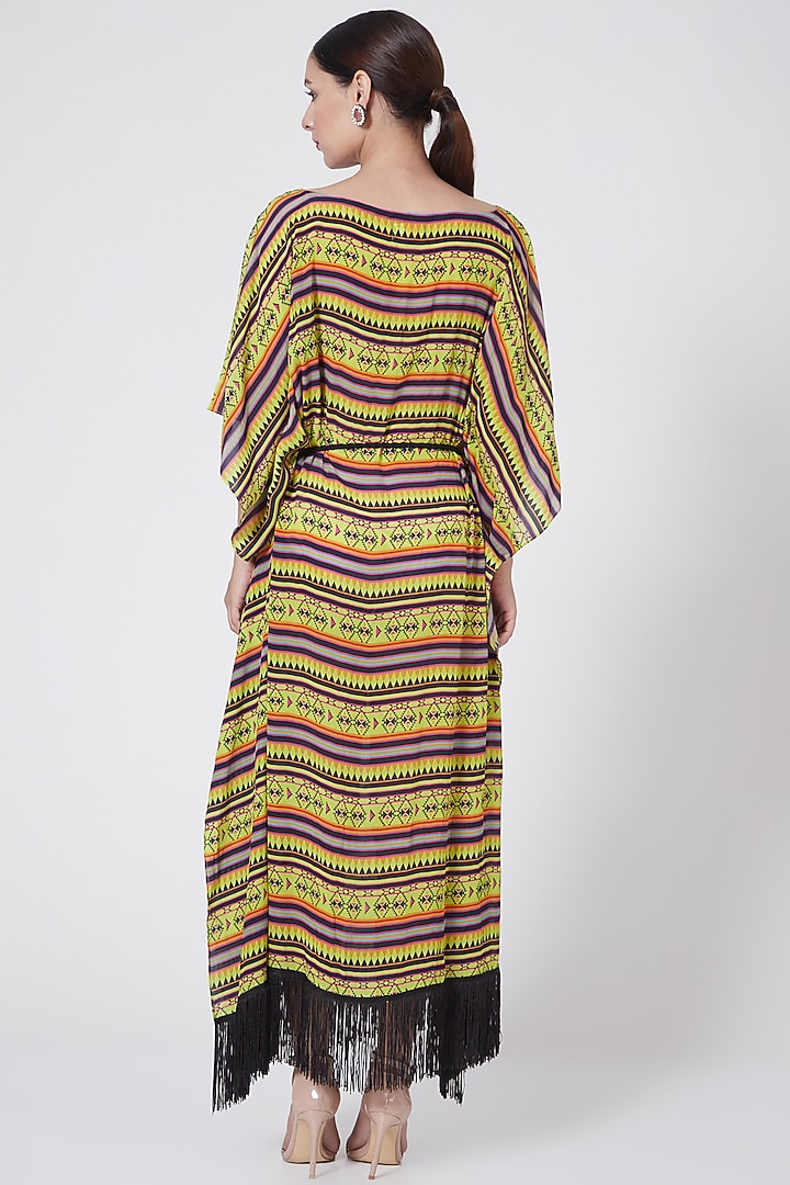 Yellow Geometric Printed Summer Dress by First Resort by Ramola Bachchan at Pernia's Pop Up Shop