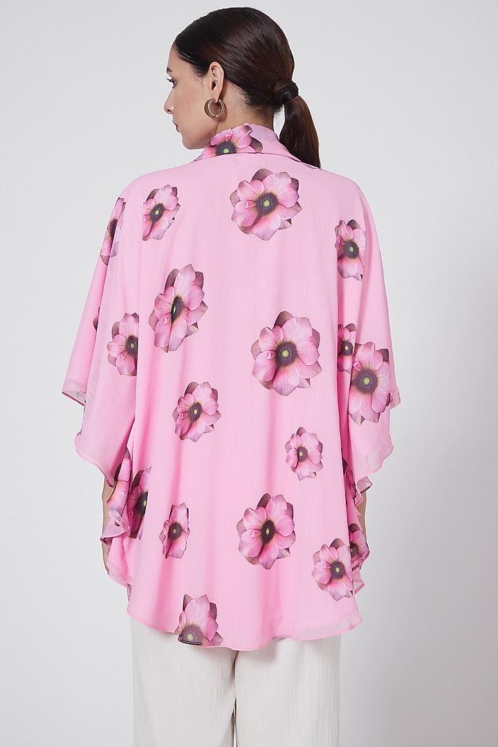 Blush Pink Floral Printed Top by First Resort by Ramola Bachchan at Pernia's Pop Up Shop