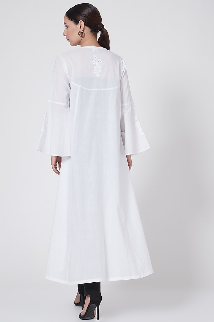 White Crystal Embroidered Jacket by First Resort by Ramola Bachchan at Pernia's Pop Up Shop
