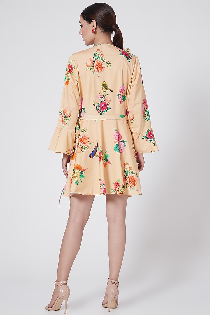 Yellow Ruffled Wrap-Around Summer Dress by First Resort by Ramola Bachchan at Pernia's Pop Up Shop