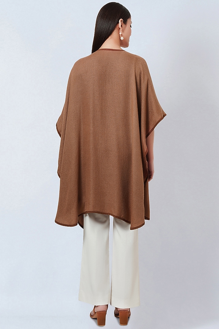 Brown Cashmere Cape by First Resort by Ramola Bachchan at Pernia's Pop Up Shop