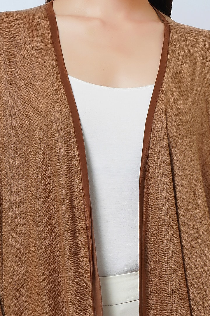 Brown Cashmere Cape by First Resort by Ramola Bachchan at Pernia's Pop Up Shop