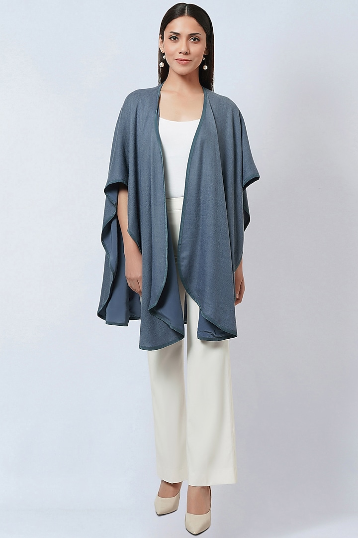 Grey Cashmere Cape by First Resort by Ramola Bachchan at Pernia's Pop Up Shop