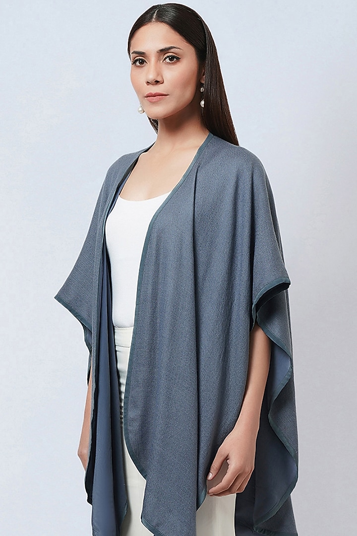 Grey Cashmere Cape by First Resort by Ramola Bachchan at Pernia's Pop Up Shop