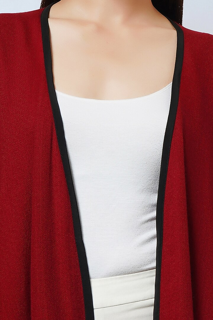 Maroon Cashmere Cape by First Resort by Ramola Bachchan at Pernia's Pop Up Shop