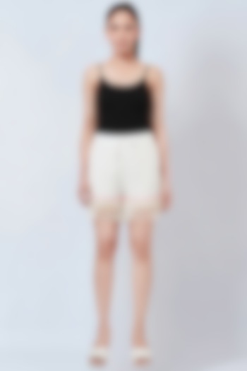 White Rayon Flex Shorts by First Resort by Ramola Bachchan