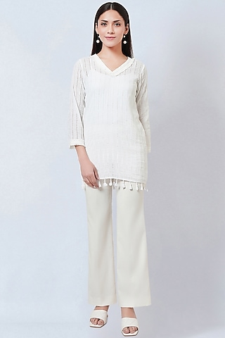 White Cotton Top by First Resort by Ramola Bachchan