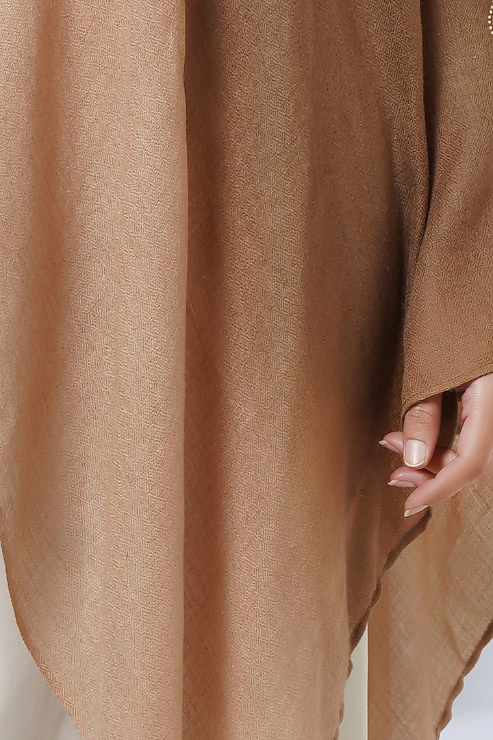 Brown Ombre Cashmere Embellished Poncho Top by First Resort by Ramola Bachchan at Pernia's Pop Up Shop