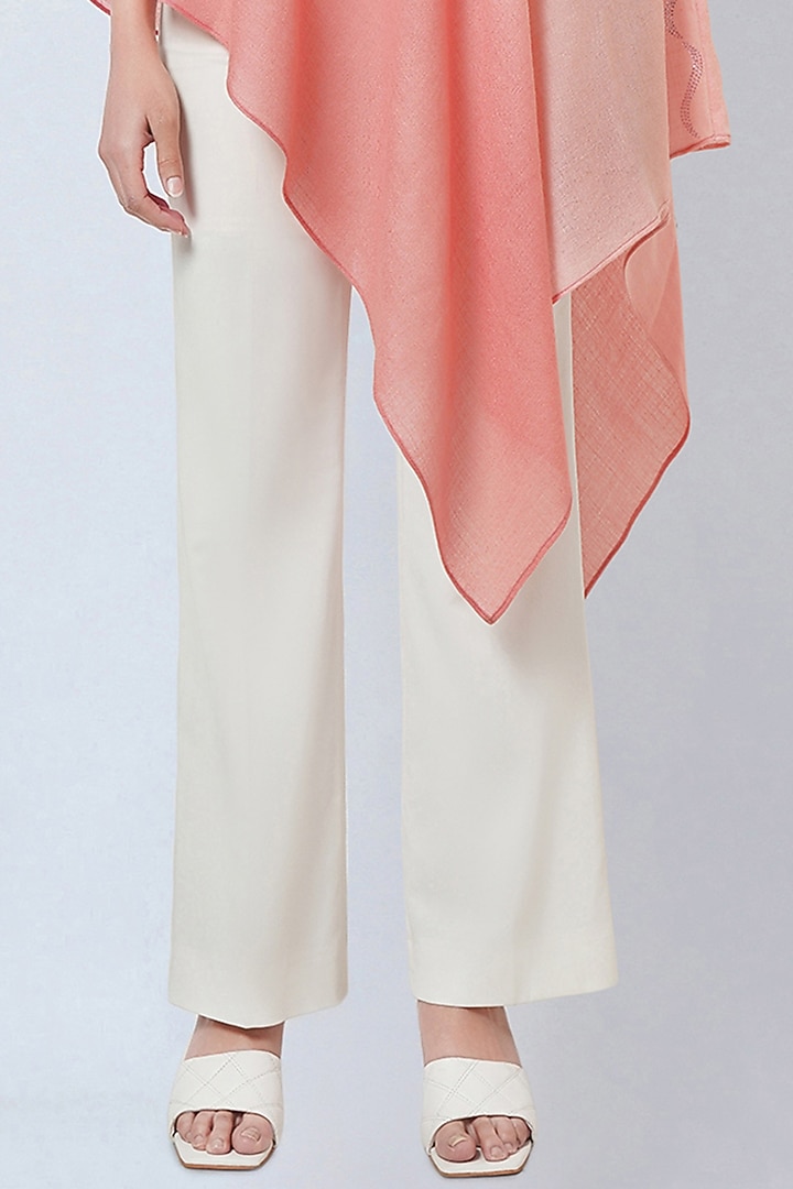 Pink Ombre Cashmere Embellished Poncho Top by First Resort by Ramola Bachchan at Pernia's Pop Up Shop