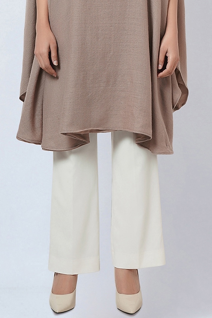Taupe Cashmere Embellished Poncho Top by First Resort by Ramola Bachchan at Pernia's Pop Up Shop