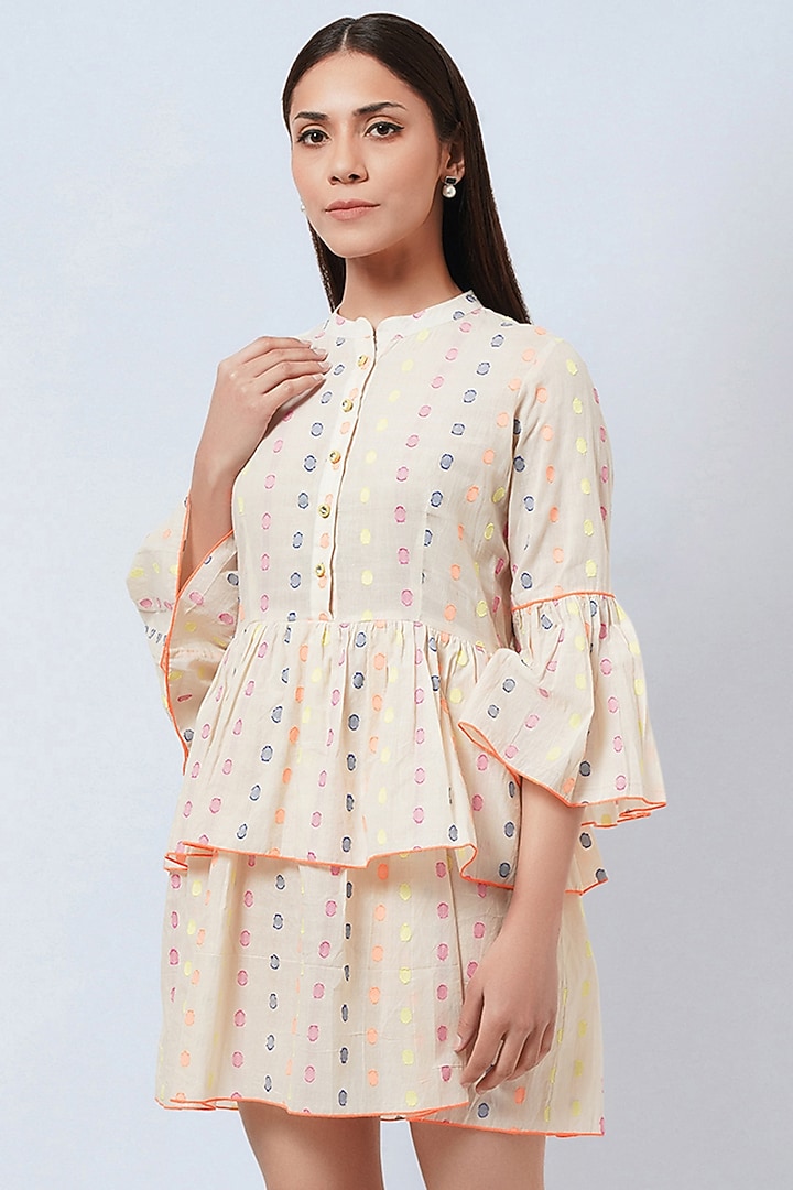 Nude Cotton Cambric Summer Dress by First Resort by Ramola Bachchan at Pernia's Pop Up Shop