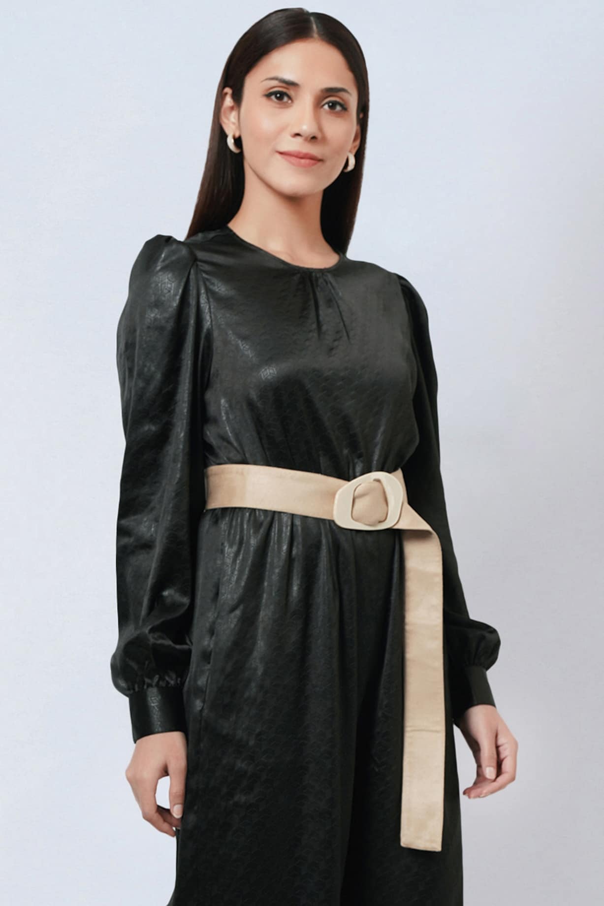 Black Polyester Satin