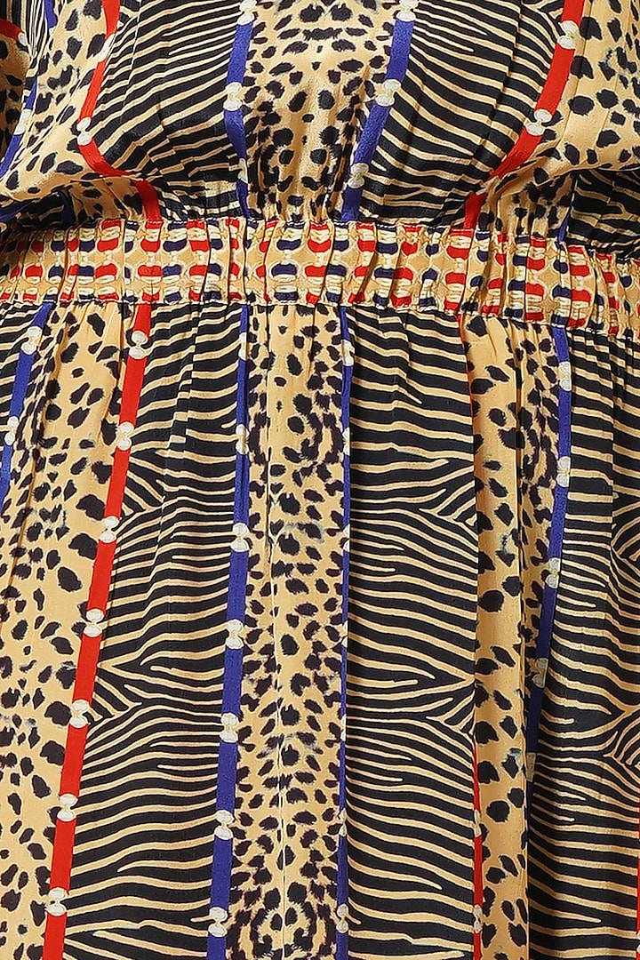 Marigold Silk Crepe Printed Kaftan by First Resort by Ramola Bachchan at Pernia's Pop Up Shop
