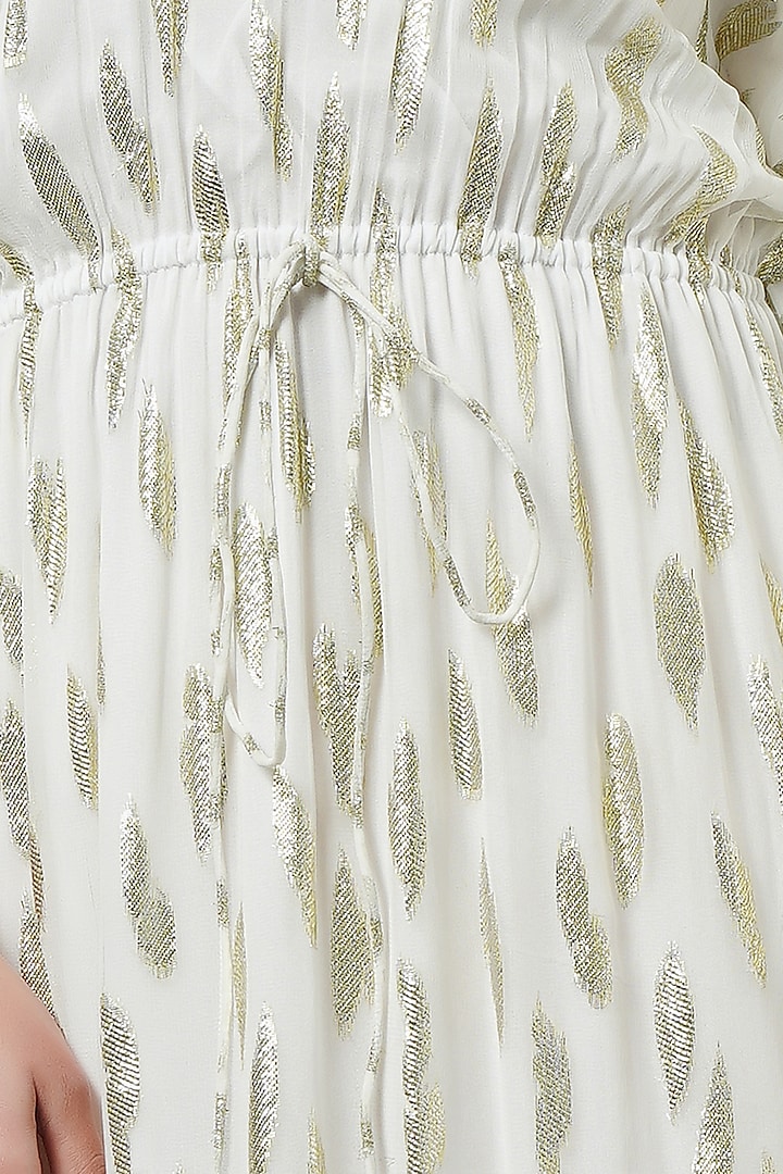 Ivory Lurex Georgette Kaftan by First Resort by Ramola Bachchan at Pernia's Pop Up Shop