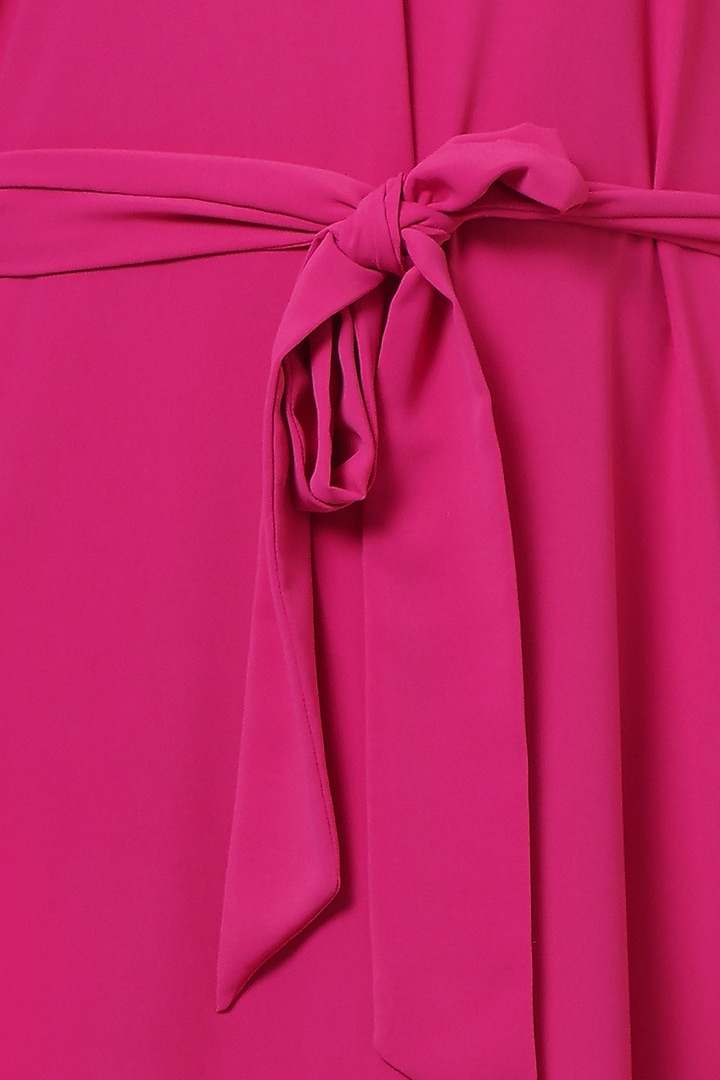 Bright Pink Polyester Crepe Kaftan by First Resort by Ramola Bachchan at Pernia's Pop Up Shop