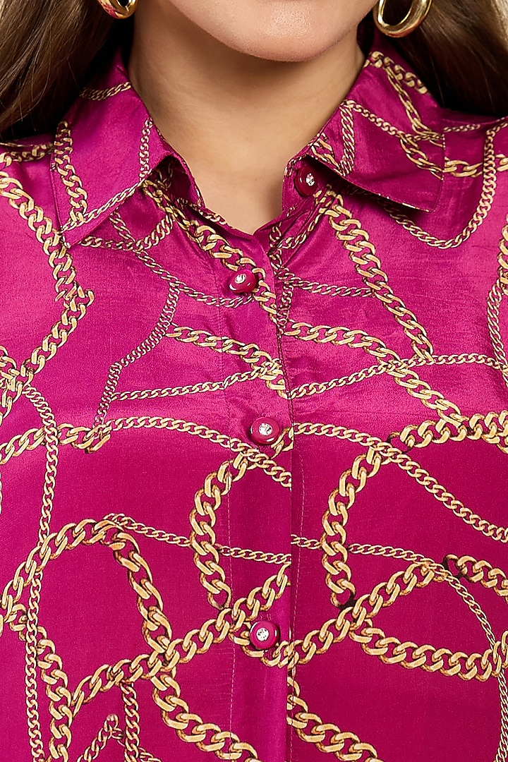 Pink Viscose Crepe Printed Co-Ord Set by First Resort by Ramola Bachchan at Pernia's Pop Up Shop