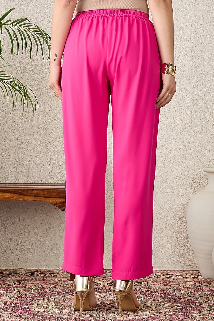 Pink Polyester Crepe Floral Embroidered Tunic Set by First Resort by Ramola Bachchan at Pernia's Pop Up Shop