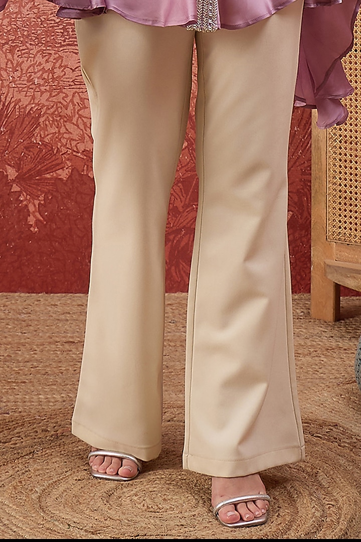 Purple Bamberg Modal Satin Bead Embroidered Tunic by First Resort by Ramola Bachchan at Pernia's Pop Up Shop