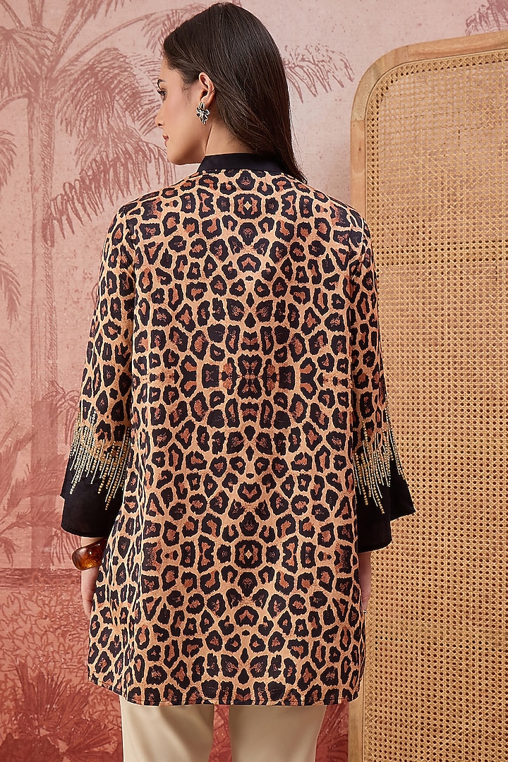 Brown Cotton Silk Printed Tunic by First Resort by Ramola Bachchan at Pernia's Pop Up Shop