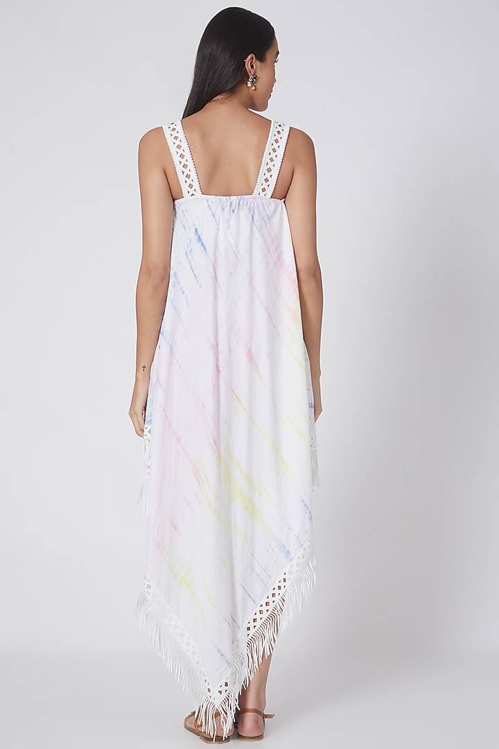 White Printed Handkerchief Summer Dress by First Resort by Ramola Bachchan at Pernia's Pop Up Shop