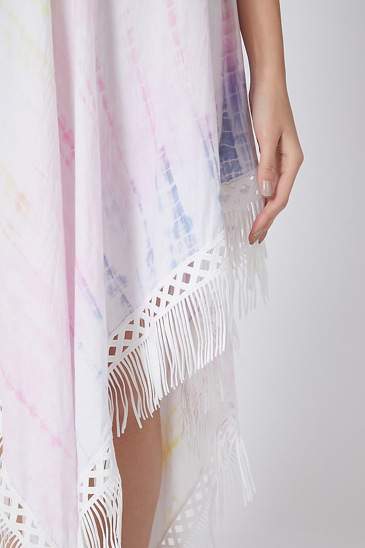White Printed Handkerchief Summer Dress by First Resort by Ramola Bachchan at Pernia's Pop Up Shop