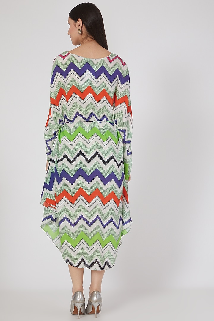 Blue & Orange Printed Maxi Summer Dress by First Resort by Ramola Bachchan at Pernia's Pop Up Shop