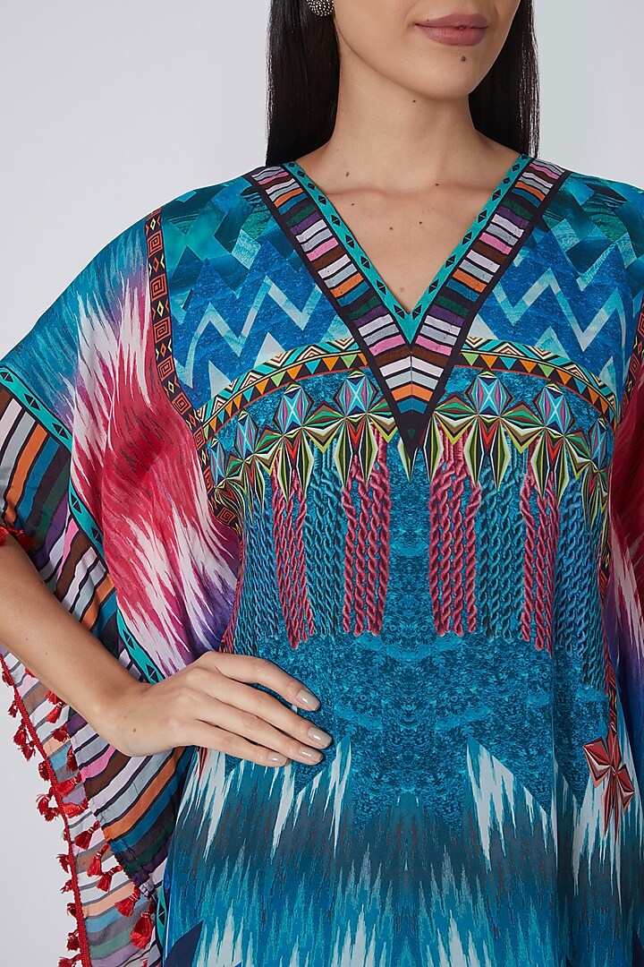 Multi Colored Printed Kaftan by First Resort by Ramola Bachchan at Pernia's Pop Up Shop