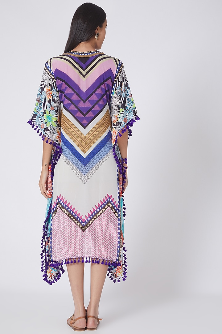 Pink & Purple Printed Kaftan by First Resort by Ramola Bachchan at Pernia's Pop Up Shop