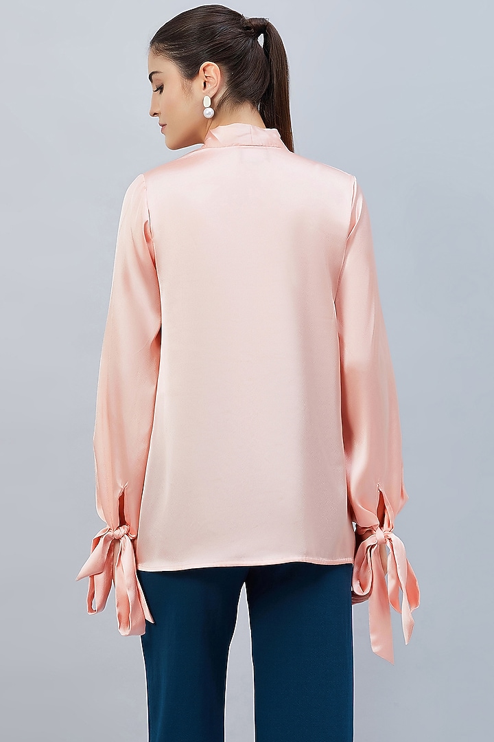 Pink Polyester Satin Embellished Top by First Resort by Ramola Bachchan at Pernia's Pop Up Shop