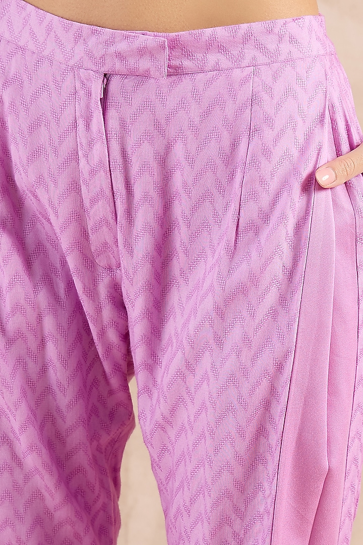 Purple Herringbone Trousers by First Resort by Ramola Bachchan at Pernia's Pop Up Shop