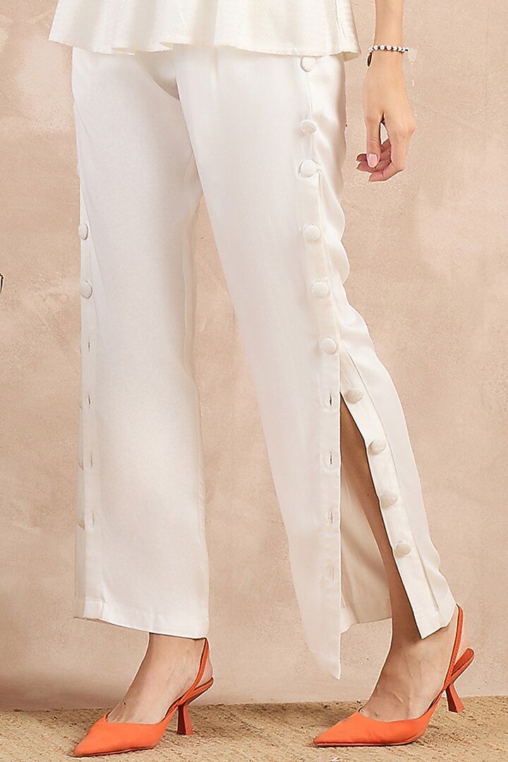 White Herringbone Co-Ord Set by First Resort by Ramola Bachchan at Pernia's Pop Up Shop