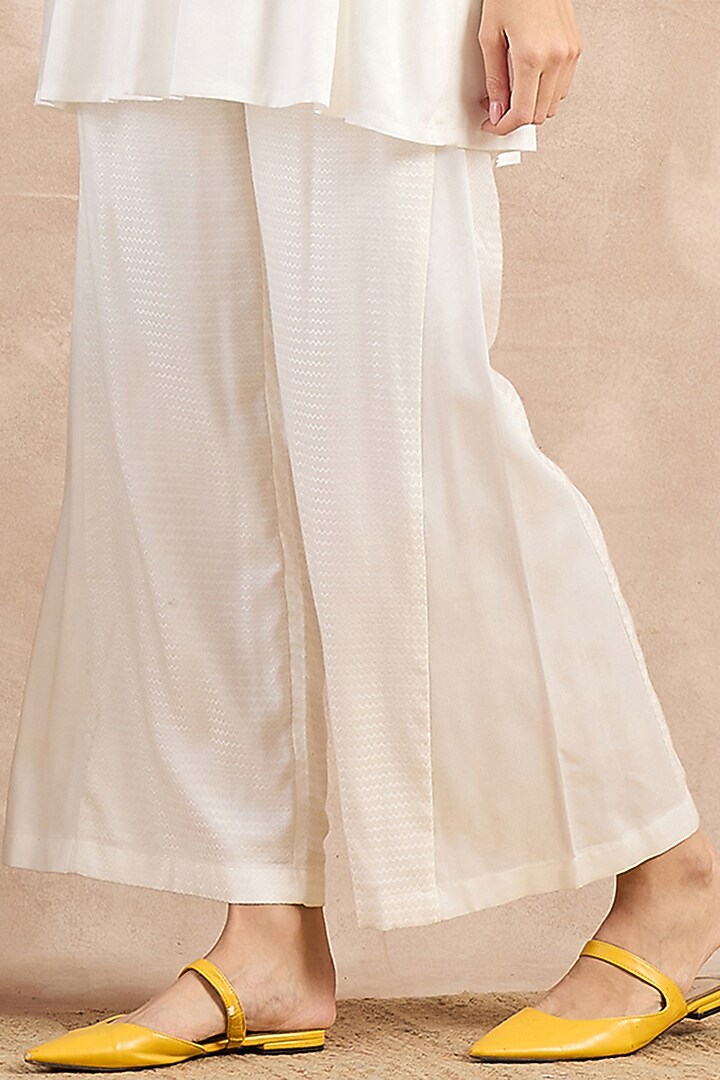 White Herringbone Co-Ord Set by First Resort by Ramola Bachchan at Pernia's Pop Up Shop