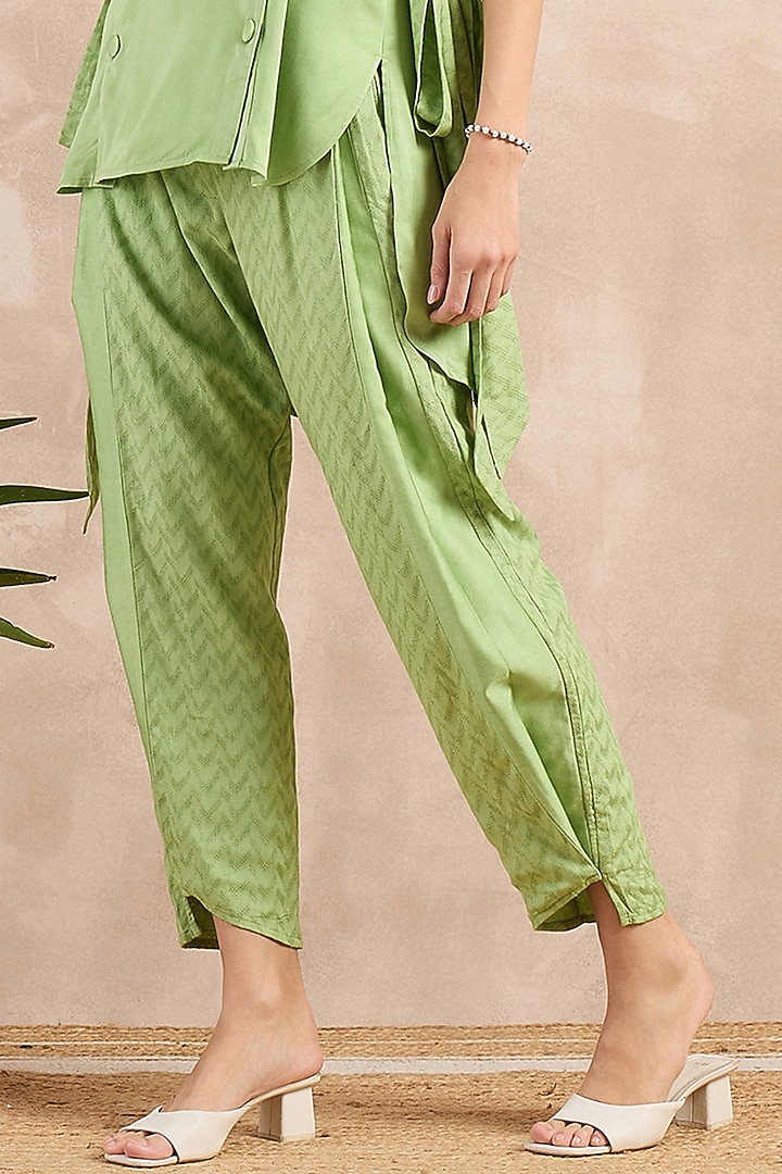 Mint Green Herringbone Co-Ord Set by First Resort by Ramola Bachchan at Pernia's Pop Up Shop