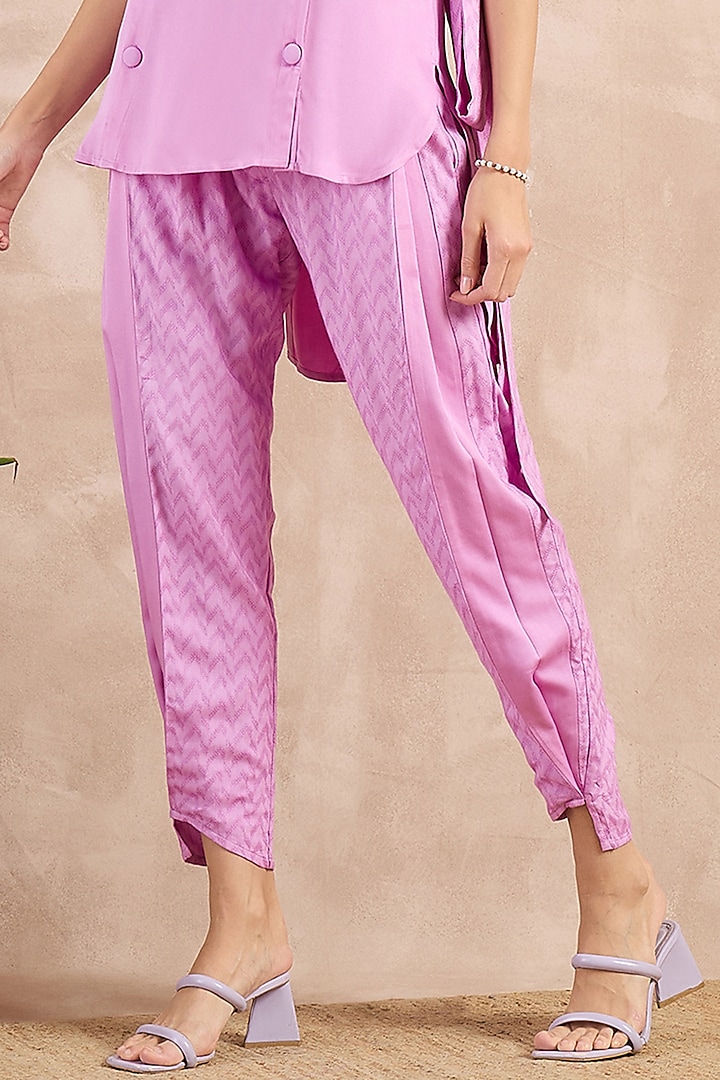 Purple Herringbone Co-Ord Set by First Resort by Ramola Bachchan at Pernia's Pop Up Shop