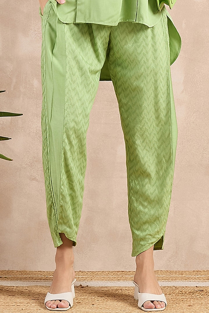 Mint Green Aloe Vera & Cotton Voile Co-Ord Set by First Resort by Ramola Bachchan at Pernia's Pop Up Shop