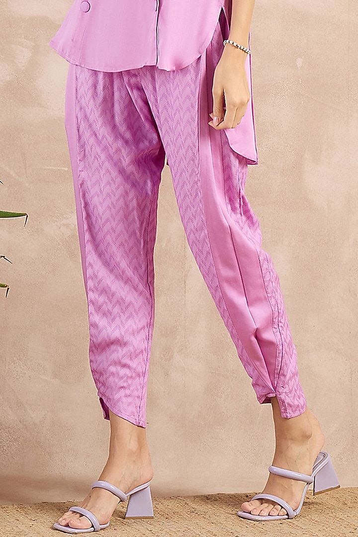 Purple Aloe Vera & Cotton Voile Co-Ord Set by First Resort by Ramola Bachchan at Pernia's Pop Up Shop
