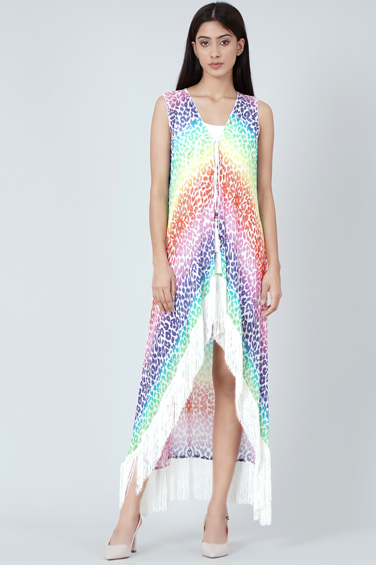 Multi-Colored Animal Printed Cover-Up by First Resort by Ramola Bachchan at Pernia's Pop Up Shop