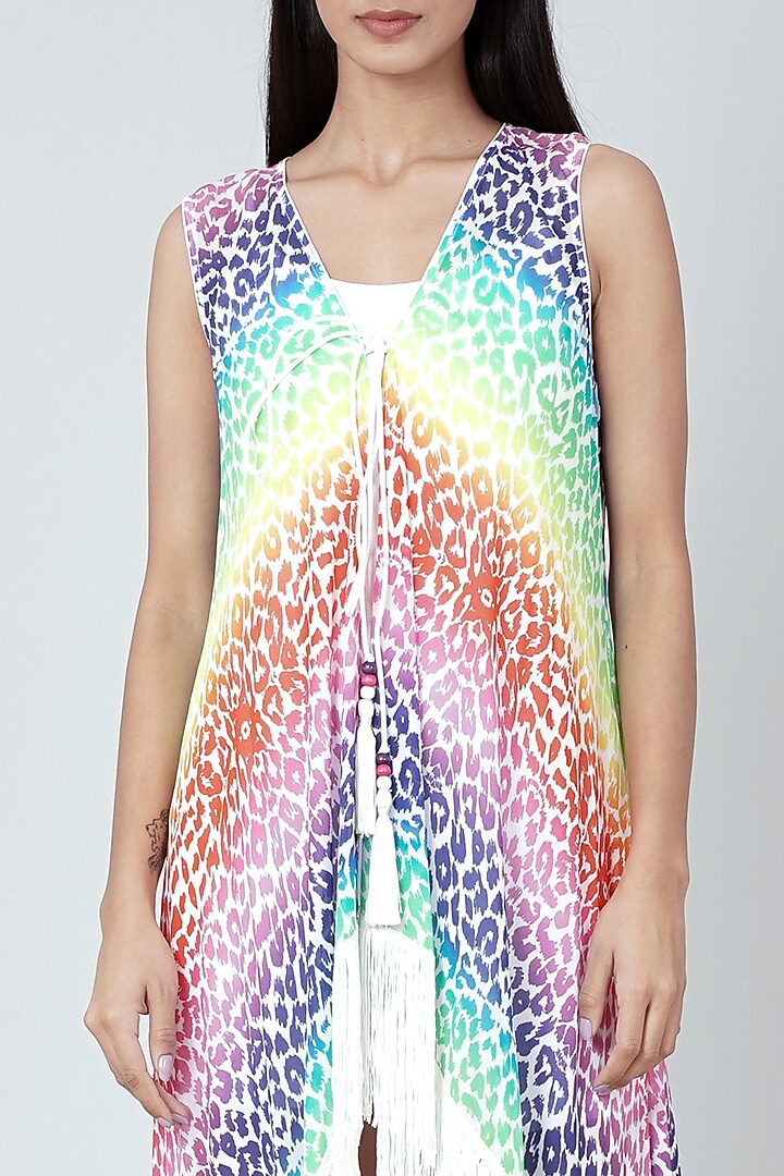 Multi-Colored Animal Printed Cover-Up by First Resort by Ramola Bachchan at Pernia's Pop Up Shop