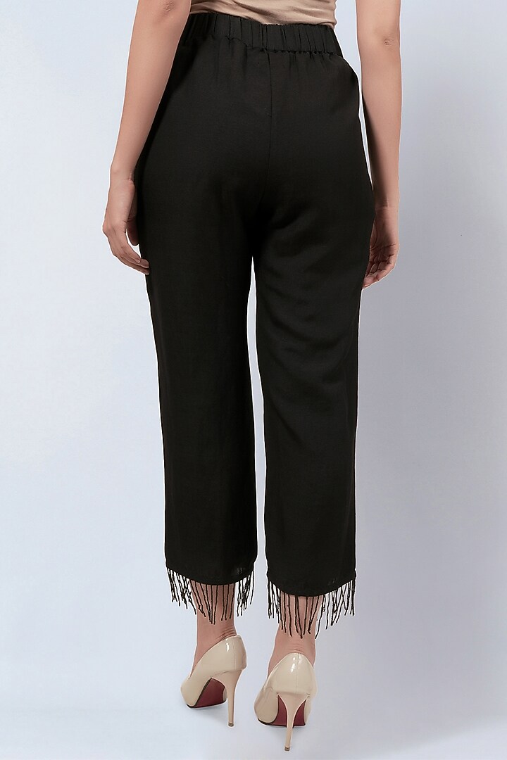 Black Viscose Linen Co-Ord Set by First Resort by Ramola Bachchan at Pernia's Pop Up Shop
