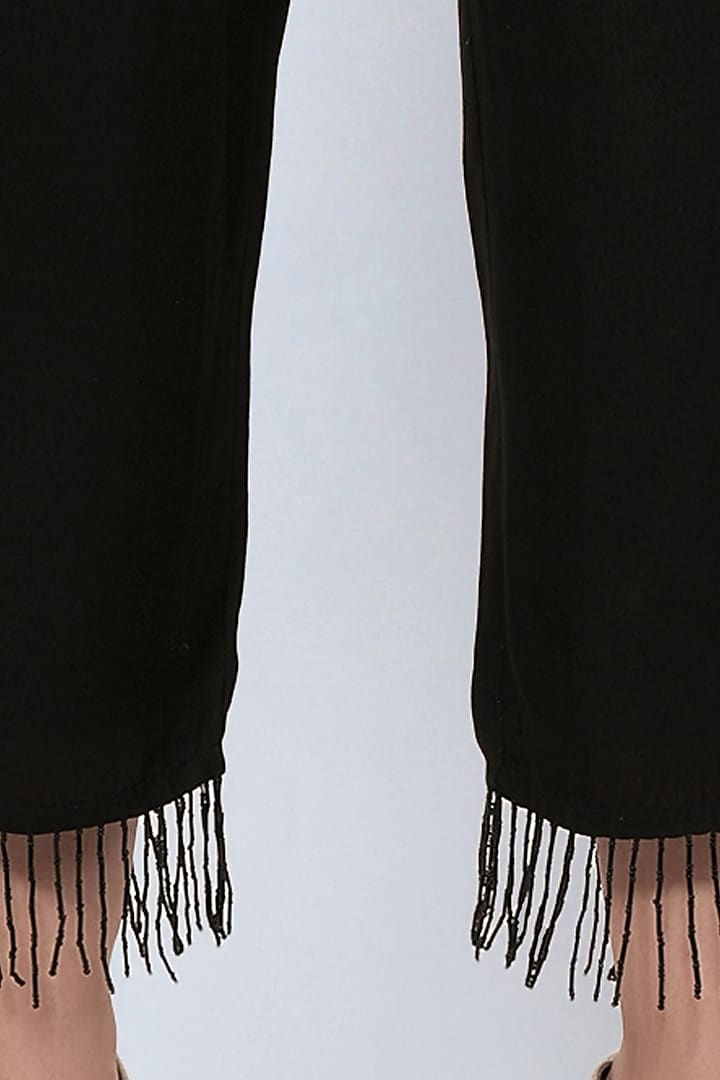 Black Viscose Linen Co-Ord Set by First Resort by Ramola Bachchan at Pernia's Pop Up Shop