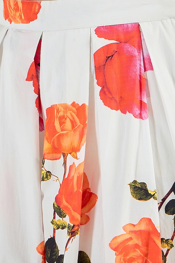 White Cotton Poplin Jacket Set by First Resort by Ramola Bachchan at Pernia's Pop Up Shop