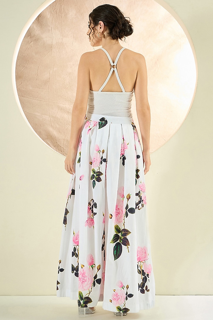 White Cotton Poplin Jacket Set by First Resort by Ramola Bachchan at Pernia's Pop Up Shop