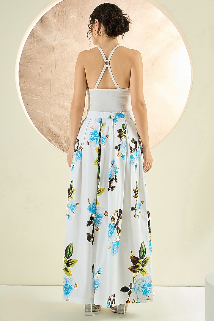 White Cotton Poplin Jacket Set by First Resort by Ramola Bachchan at Pernia's Pop Up Shop