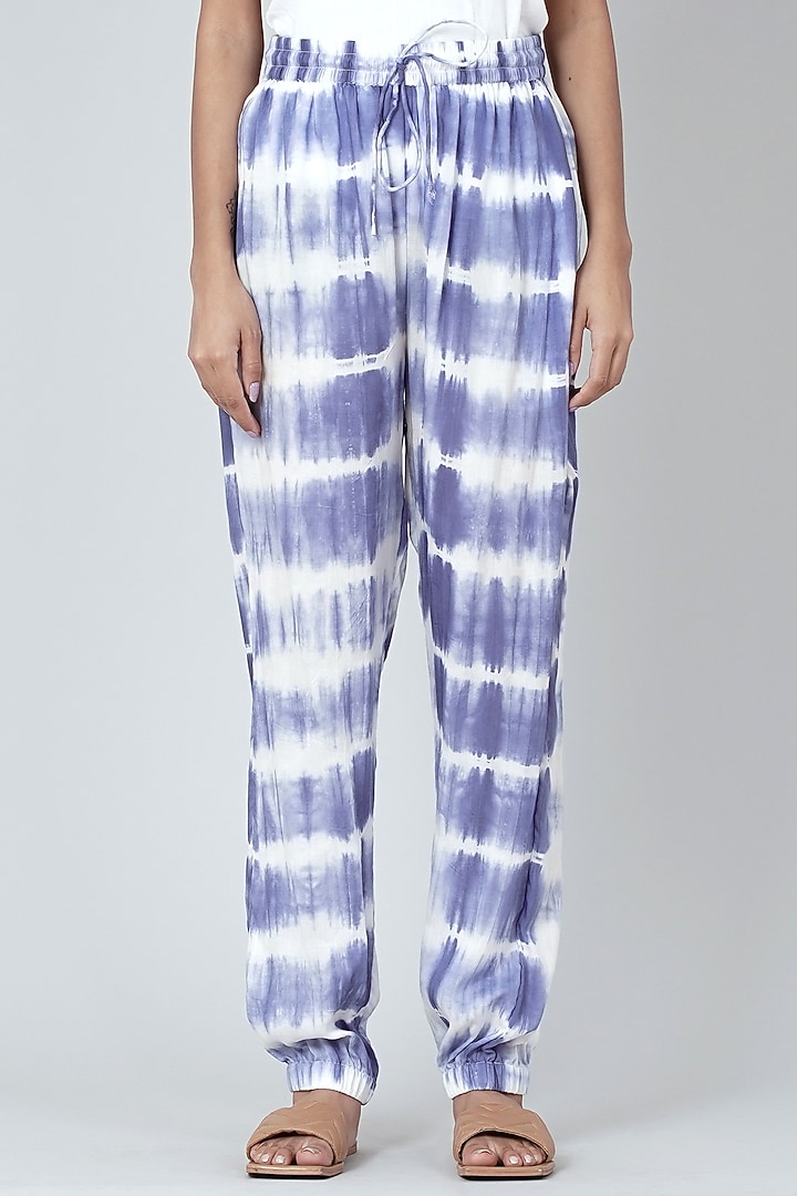 Purple & White Tie-Dye Co-Ord Set by First Resort by Ramola Bachchan at Pernia's Pop Up Shop