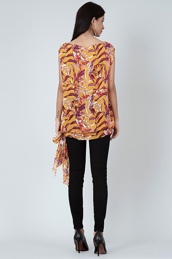 Yellow Printed Top by First Resort by Ramola Bachchan at Pernia's Pop Up Shop