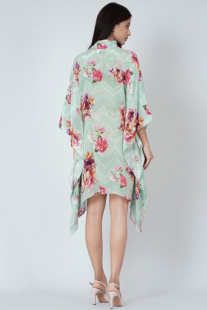Pastel Green Printed Summer Dress by First Resort by Ramola Bachchan at Pernia's Pop Up Shop