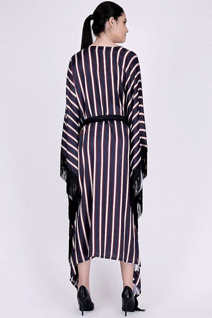 Dark Blue Printed Cover-Up by First Resort by Ramola Bachchan at Pernia's Pop Up Shop
