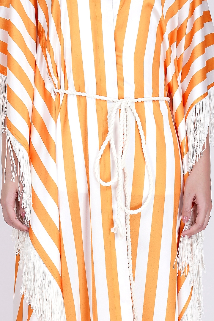 Orange Printed Cover-Up by First Resort by Ramola Bachchan at Pernia's Pop Up Shop